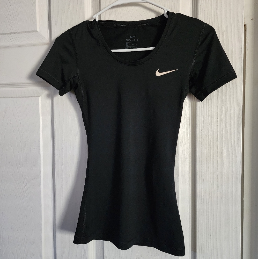 2 Nike Women's Black & Gray Dri-FIT Top